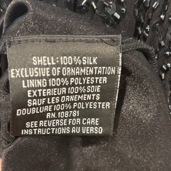 Aidan Mattox Cold Shoulder Sequin Dress - Black - Size 14W - Picture 9 of 10